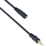 Cablu audio Detech Jack 3.5mm Mama Tata Prelungitor, 1.5m, Stereo, negru, calitate deosebita, contacte aurite