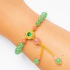 Brățară Aventurin cu mandală florală, piatra prosperității, reglabilă cu șnur și ciucure, Bratari fashion