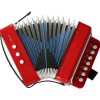 Acordeon Copii, Instrument Muzical Real, Multicolor, 25x15 cm, +3 Ani, Cadou Ideal
