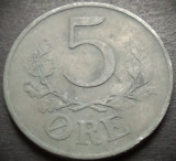 Cumpara ieftin Moneda istorica 5 ORE - DANEMARCA, anul 1943 * cod 4494, Europa, Zinc