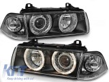 Set de faruri de tuning cu ochi de &icirc;nger halogen potrivit pentru BMW 3 E36 12.1990-08.1999 coupe/cabriolet, stanga si dreapta Performance AutoTuning
