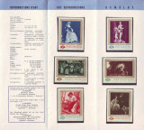 1967 Romania, Reproduceri de arta LP 644, pliant filatelic de prezentare