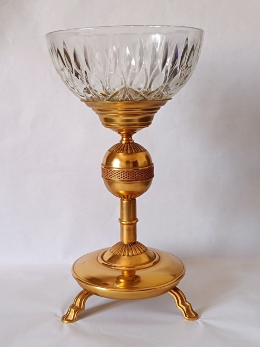 Impresionant si Rar Centru de Masa Aurit, Francez, Victorian, 41,6cm