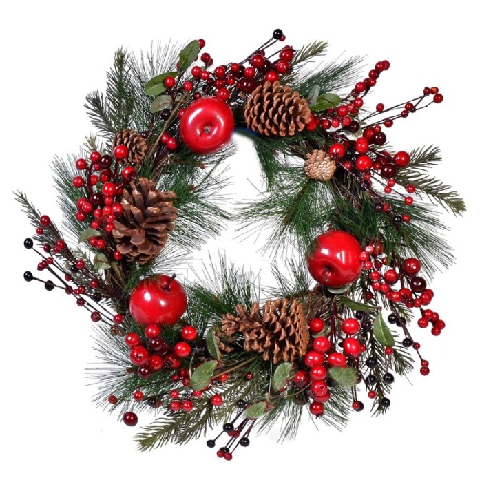 Coronita decorativa Craciun pentru usa, 30 cm