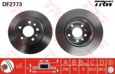 Disc frana SAAB 9-3 (YS3D) (1998 - 2003) TRW DF2773 foto