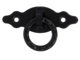 Maner Mobila Vintage Fischer, Otel, 80mm, Negru Mat - Feronerie Decorativa