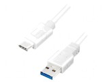 Cablu USB 3.2 A la C 0,15m alb 5Gbps 15W 3A
