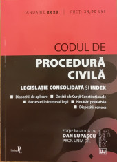 Codul de procedura civila. Legislatie consolidata si index foto