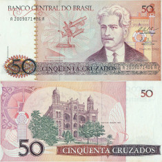 1987, 50 cruzados (P-210b) - Brazilia - stare UNC