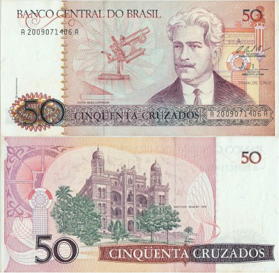 1987, 50 cruzados (P-210b) - Brazilia - stare UNC foto