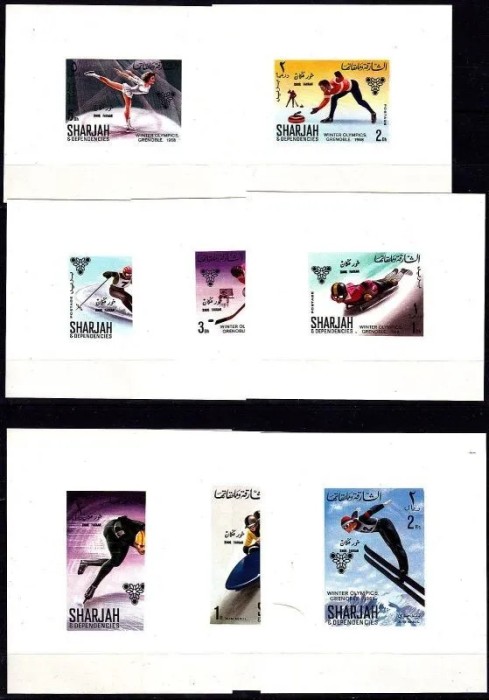 SHARJAH, GRENOBLE - 8 COLIȚE MNH