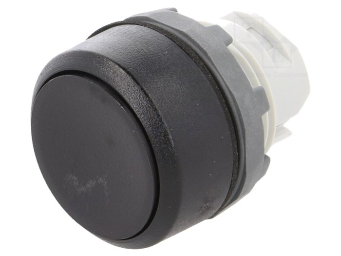 Comutator apăsare 22mm negru