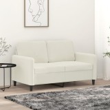 vidaXL Canapea cu 2 locuri, crem, 120 cm, catifea 359440