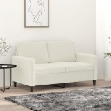 VidaXL Canapea cu 2 locuri, crem, 120 cm, catifea