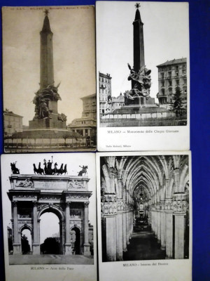 Milano - 8 carti postale necirculate - 1900 foto