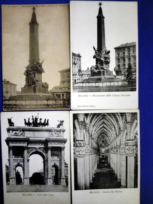 Milano - 8 carti postale necirculate - 1900