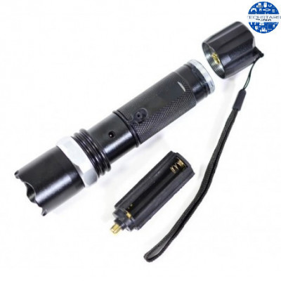 Lanterna de mana, LED SMD, ZOOM, Rezistenta la apa, Acumulator 3,7V tip 18650, foto