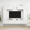 VidaXL Set dulapuri TV, 6 piese, alb, lemn prelucrat
