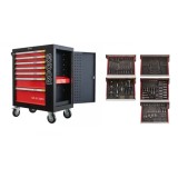 Dulap profesional echipat cu 235 piese+dulap lateral suplimentar Rooks Garage