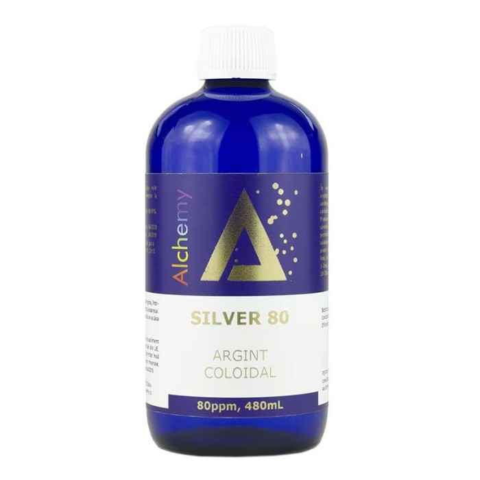 ARGINT COLOIDAL SILVER 80 80PPM&quot;ALCHEMY&quot; 480ml AGHORAS