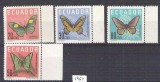 Ecuador 1961 Butterflies, insects, MNH G.150