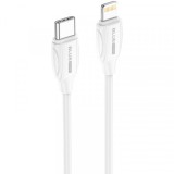 Cablu Date si Incarcare USB-C - Lightning BLUE Power B2BX19, 18W, 2m, Alb, Apple