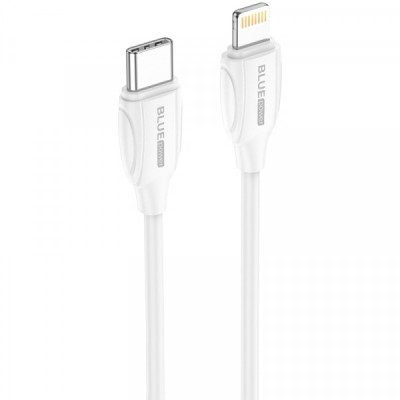 Cablu Date si Incarcare USB-C - Lightning BLUE Power B1BX19, 18W, 1m, Alb foto