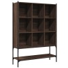 Biblioteca, stejar maro, 102x30x141,5 cm, lemn prelucrat