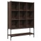 Biblioteca, stejar maro, 102x30x141,5 cm, lemn prelucrat