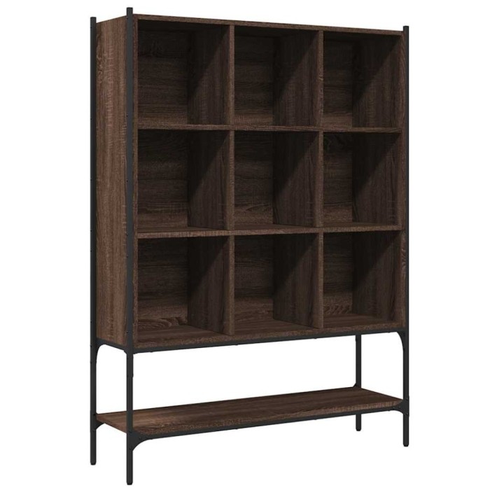 Biblioteca, stejar maro, 102x30x141,5 cm, lemn prelucrat