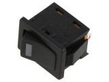 Comutator E-SWITCH ROCKER SPST-NO 8A 250VAC Negru cu LED R1966