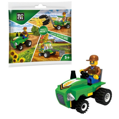 Set constructie Ferma, tractor cu figurina, Blocki My Farm, Plic colectie foto
