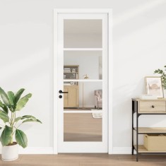 vidaXL Ușă Interioară cu Sticlă Alb 83 x 232 cm