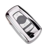 Husa Cheie Smartkey BMW 3 4 Butoane SILVER TPU+PC BMW Seria F AutoProtect KeyCars