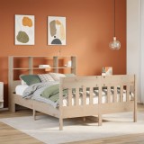 Cumpara ieftin Cadru de pat fără saltea, 135x190 cm, lemn masiv de pin