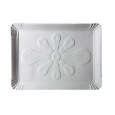 Tavite Albe T10 din Carton Duplex 350 g/m?, 18.5x26.5 cm, 100 Buc/Bax - Platouri Cofetarie si Patiserie foto