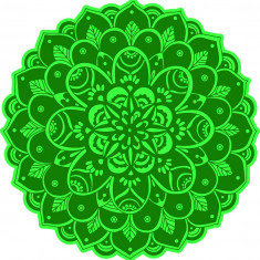 Sticker decorativ, Mandala, Verde, 60 cm, 7329ST-2