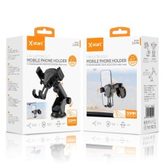Suport Auto Telefon Bord X-Start ZJ016 Brat Flexibil, Cleme Laterale, 360&deg;, Negru
