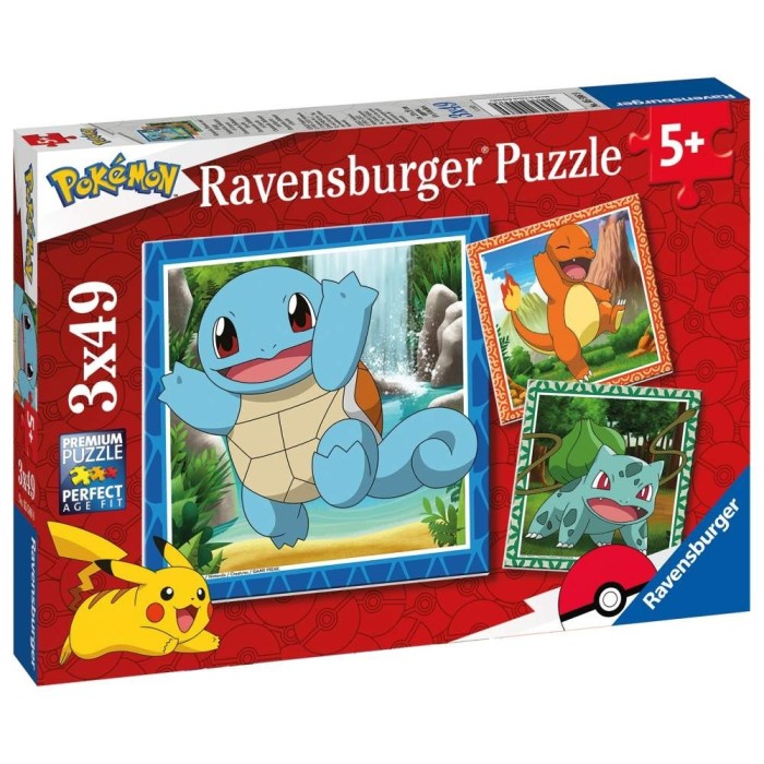Ravensburger - Puzzle personaje Pokemon 3x49 piese