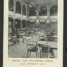 Carte postala Romania --SIGHISOARA; HOTEL ZUM GOLDENEN STERN, KAFFEEHAUS 1923