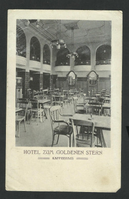 Carte postala Romania --SIGHISOARA; HOTEL ZUM GOLDENEN STERN, KAFFEEHAUS 1923 foto