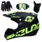 Set Cască Cross cu Mănuși, Ochelari, Cagulă pentru Motociclete, Enduro