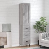 Cumpara ieftin Dulap &icirc;nalt, gri sonoma, 34,5x34x180 cm, lemn prelucrat