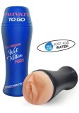 Cumpara ieftin Masturbator Private "Wet Kitten Pussy - To Go" Self Lube 21 cm - Natural