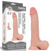 Dildo Realist Sliding-Skin, Whole testicle, TPE, Natural, 24.5 cm