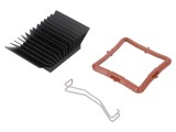 Radiator extrudat cu aripioare BGA negru 37,5mm