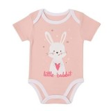Body Bumbac Roz Model Iepuras pentru Bebeluși &ndash; Confort Maxim, CMCLASS