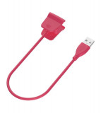 Adaptor incarcator USB pentru Fitbit Alta HR-Culoare Roz, Otb