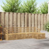 vidaXL Set de canapele de exterior 5 pcs Alb Lemn Solid de Acacia 3391689