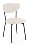 Cumpara ieftin Set 2 scaune otel negru textil crem Ludmilla 47x50x77.5 cm